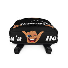 Load image into Gallery viewer, Wink Shaka Black Backpack - Hawai'i