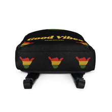 Load image into Gallery viewer, Rasta Shaka Black Backpack - Good Vibes
