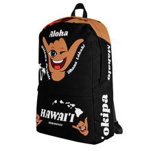 Load image into Gallery viewer, Wink Shaka Black Backpack - Hawai'i