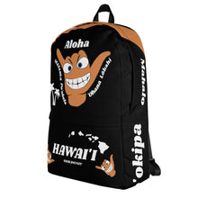 Load image into Gallery viewer, Cousin Shaka Black Backpack - Hawai'i