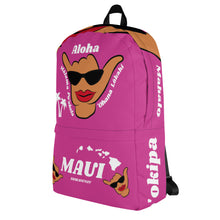 Load image into Gallery viewer, Wahine Shaka DRKPink Backpack - Maui