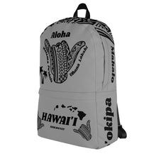 Load image into Gallery viewer, Tribal Shaka Hawai'i Grey Backpack