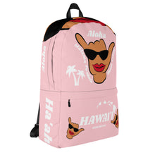 Load image into Gallery viewer, Wahine Shaka Pink Backpack - Hawai'i