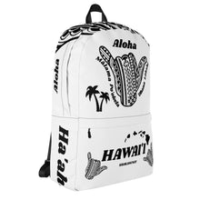 Load image into Gallery viewer, Tribal Shaka Hawai'i White Backpack
