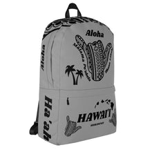 Load image into Gallery viewer, Tribal Shaka Hawai'i Grey Backpack