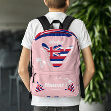 Load image into Gallery viewer, Hawai&#39;i Flag Shaka Backpack - Pink