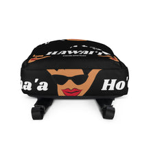 Load image into Gallery viewer, Wahine Shaka Black Backpack - Hawai&#39;i