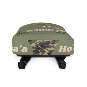 Camo Shaka Green Backpack - Hawai'i