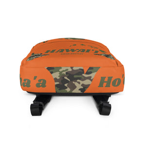 Camo Shaka Orange Backpack - Hawai'i