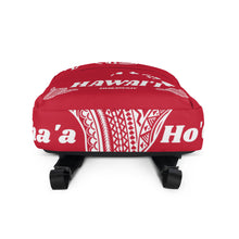 Load image into Gallery viewer, Tribal Shaka Hawai&#39;i Red Backpack