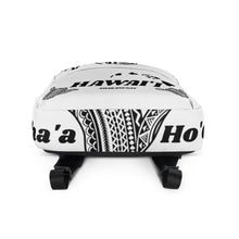 Load image into Gallery viewer, Tribal Shaka Hawai&#39;i White Backpack