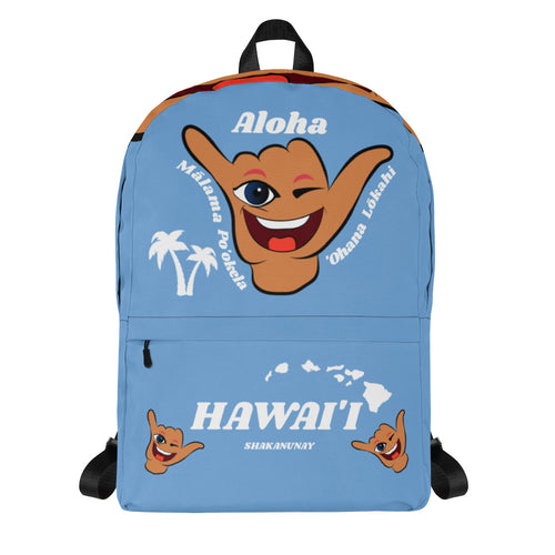 Wink Shaka Light Blue Backpack - Hawai'i