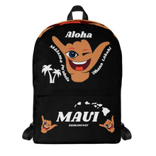 Load image into Gallery viewer, Wink Shaka Black Backpack - Maui