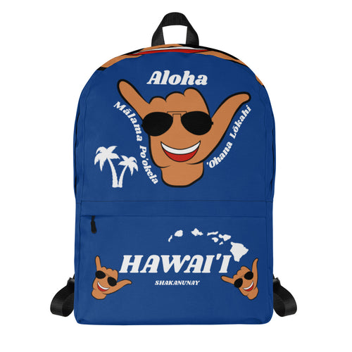 Braddah Shaka Blue Backpack - Hawai‘i
