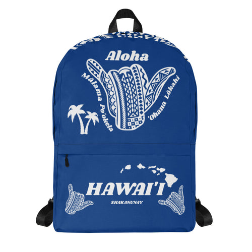 Tribal Shaka Hawai'i Blue Backpack