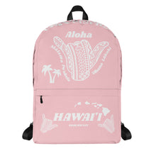 Load image into Gallery viewer, Tribal Shaka Hawai&#39;i Pink Backpack