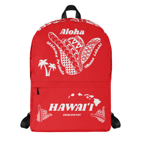 Hawai'i Tribal 2.0 Red Backpack
