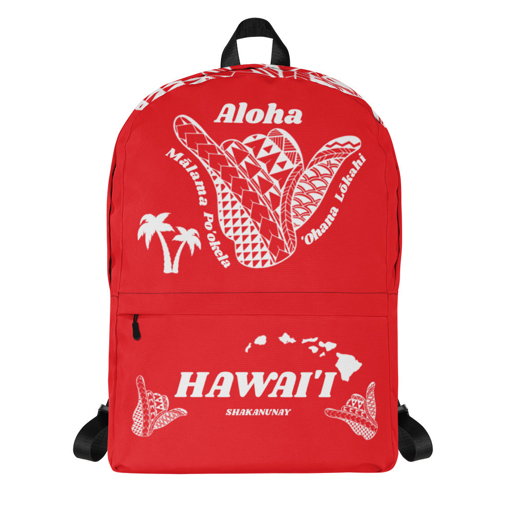 Hawai'i Tribal 2.0 Red Backpack