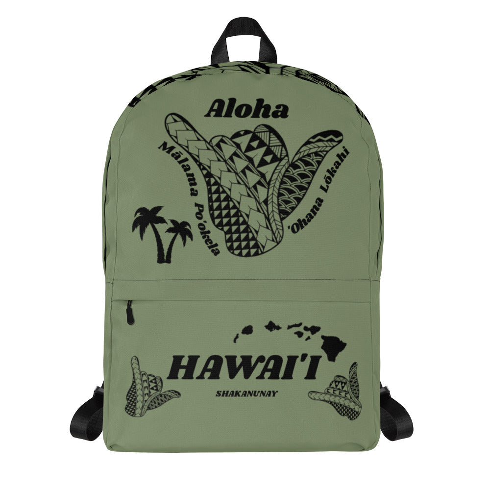 Hawai'i Tribal 2.0 Green Backpack