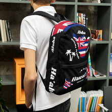 Load image into Gallery viewer, Hawai&#39;i Flag Shaka Backpack - Black