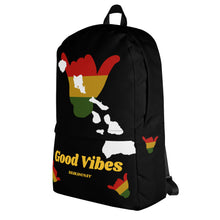 Load image into Gallery viewer, Rasta Shaka Black Backpack - Good Vibes Hawai&#39;i