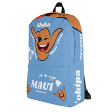 Load image into Gallery viewer, Wink Shaka Light Blue Backpack - Maui