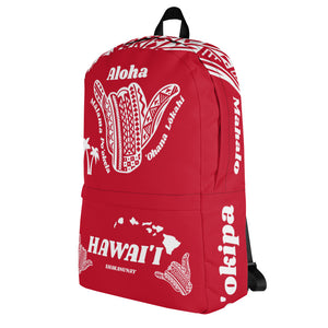 Tribal Shaka Hawai'i Red Backpack