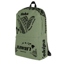 Load image into Gallery viewer, Hawai&#39;i Tribal 2.0 Green Backpack