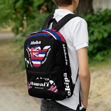 Load image into Gallery viewer, Hawai&#39;i Flag Shaka Backpack - Black