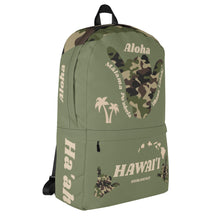Load image into Gallery viewer, Camo Shaka Green Backpack - Hawai&#39;i