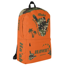 Load image into Gallery viewer, Camo Shaka Orange Backpack - Hawai&#39;i