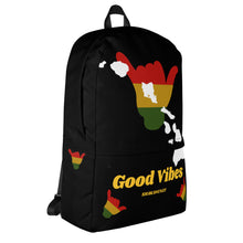 Load image into Gallery viewer, Rasta Shaka Black Backpack - Good Vibes Hawai&#39;i