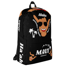 Load image into Gallery viewer, Braddah Shaka Black Backpack - Maui