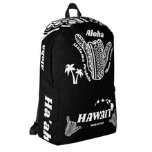 Load image into Gallery viewer, Tribal Shaka Hawai&#39;i Black Backpack