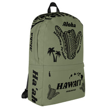 Load image into Gallery viewer, Tribal Shaka Hawai&#39;i Green Backpack