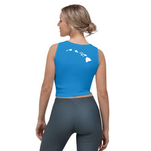 Load image into Gallery viewer, Hawai&#39;i Tribal 2.0 Blue Crop Tank