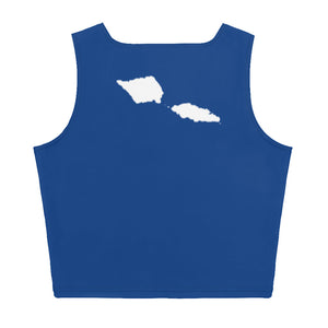 Samoa Tribal Crop Tank - Blue