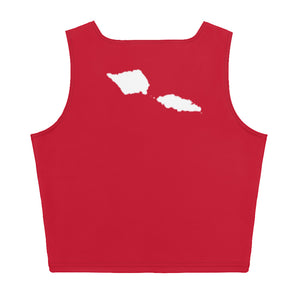 Samoa Tribal Crop Tank - Red