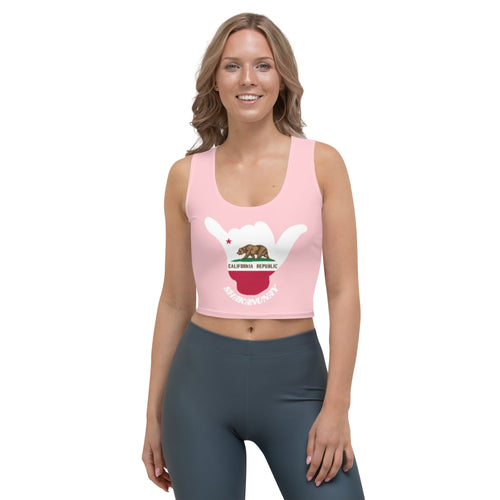 California Crop Top Tank Pink