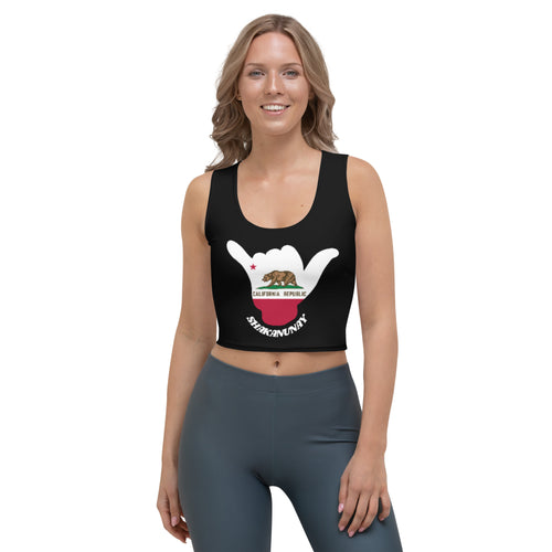 California Crop Top Tank Black