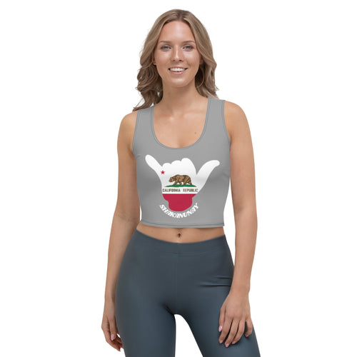 California Crop Top Tank Grey