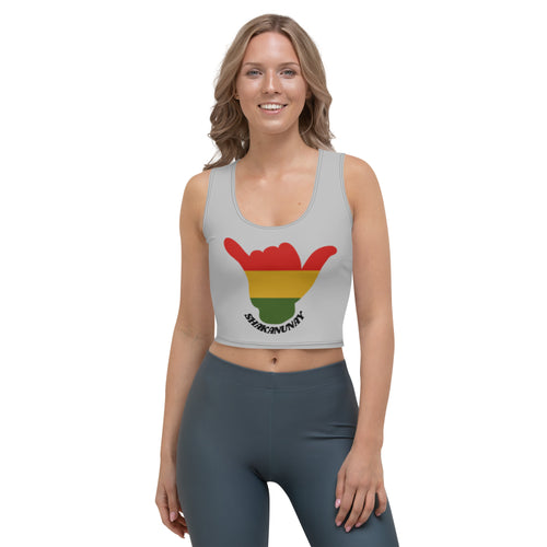 Rasta Shaka Crop Top Tank - Grey