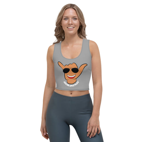 Braddah Shaka Grey Crop Tank