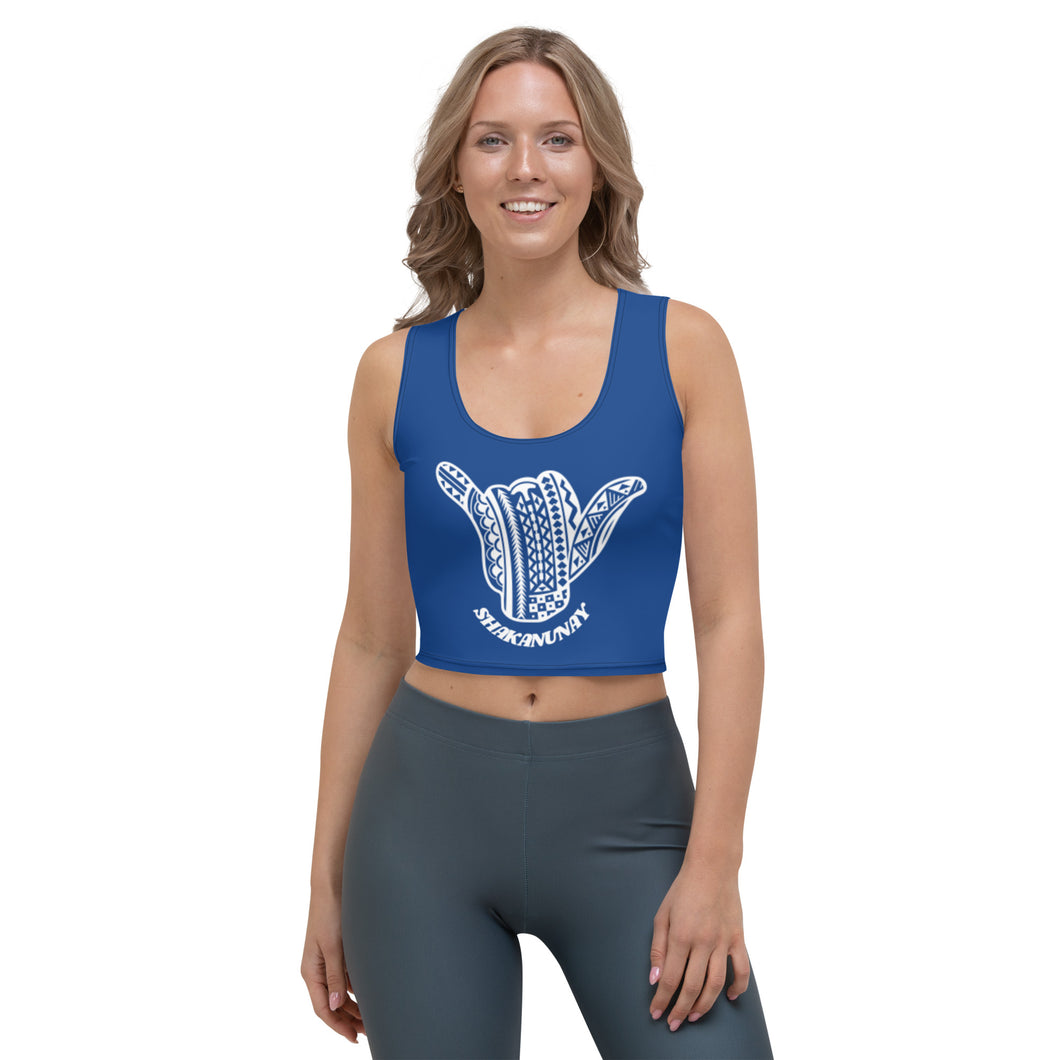 Hawai'i Tribal Blue Crop Tank