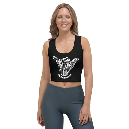 Hawai'i Tribal Black Crop Tank