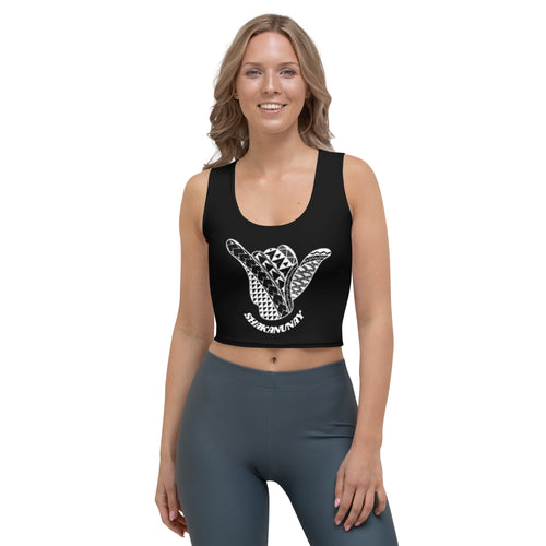 Hawai'i Tribal 2.0 Black Crop Tank