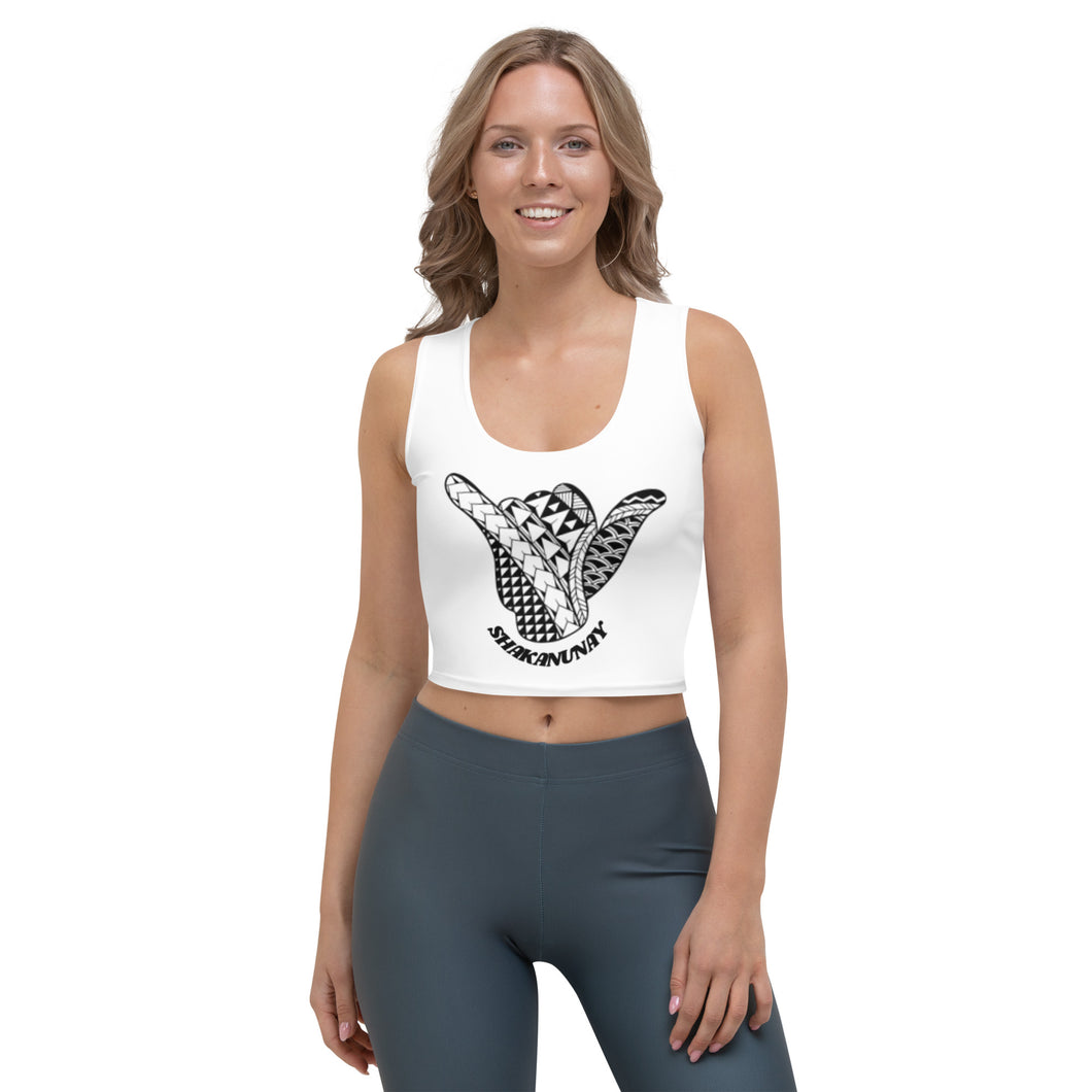 Hawai'i Tribal 2.0 White Crop Tank