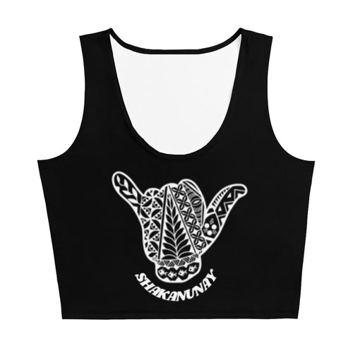 Kingdom of Tonga Tribal Black Crop Tank