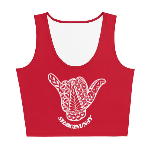 Kingdom of Tonga Tribal Red Crop Tank