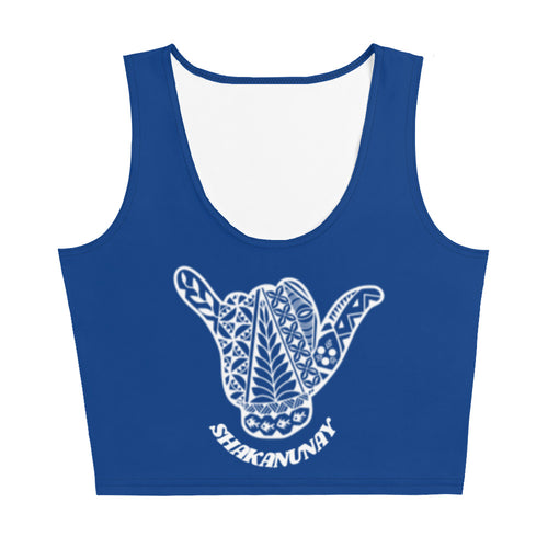 Kingdom of Tonga Tribal Blue Crop Tank